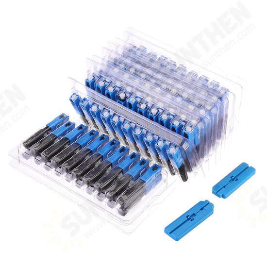 100pcs FTTH SC UPC Single-mode Fiber Quick Connector Fiber Optic Fast Adapter Straight Tail