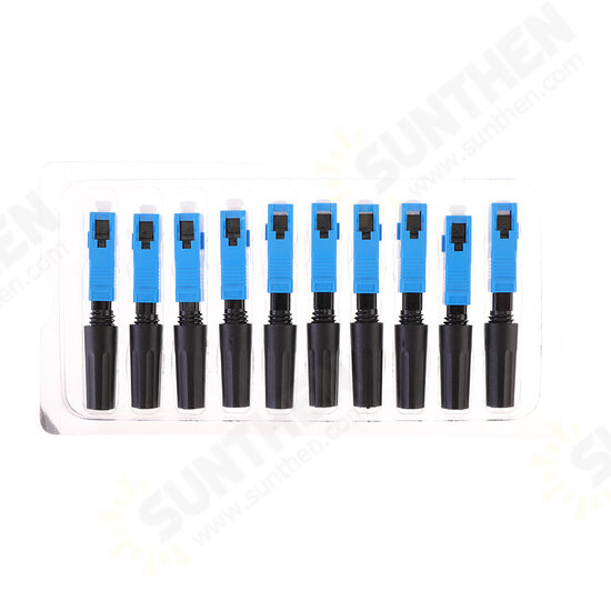 100pcs FTTH SC UPC Single-mode Fiber Quick Connector Fiber Optic Fast Adapter Straight Tail