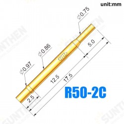 100pcs/lot R50-2C Length 17.5mm Spring Test Probe Receptacle 100pcs/lot R50-2C Length 17.5mm Spring Test Probe Receptacle
