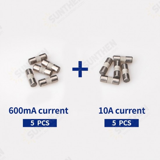 10/20pcs 10*3.5mm Ceramic Fuse 600mA 10A 250V for Multimeter