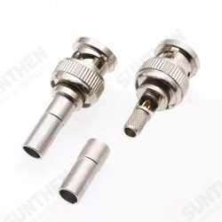 10Pcs Y-1073 BNC Male Plug Fully Shielded High Precision High Frequency Test BNC Connector 10Pcs Y-1073 BNC Male Plug Fully Shielded High Precision High Frequency Test BNC Connector