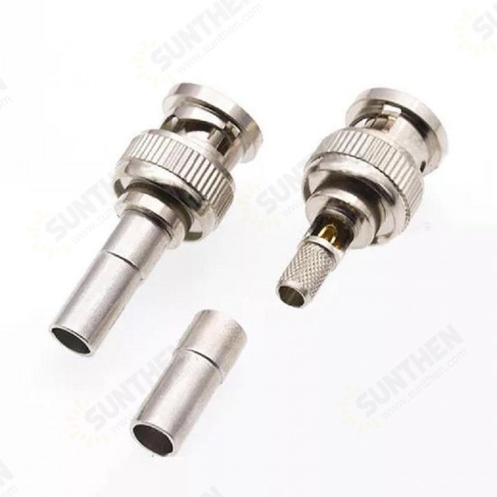 10Pcs Y-1073 BNC Male Plug Fully Shielded High Precision High Frequency Test BNC Connector