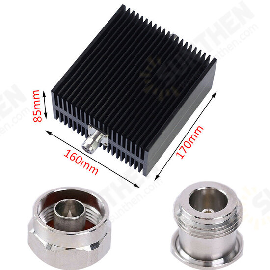 10dB/30dB/60dB N-JK Coaxial Fixed Attenuator DC to 3GHz Frequency Range 200W RF Attenuator