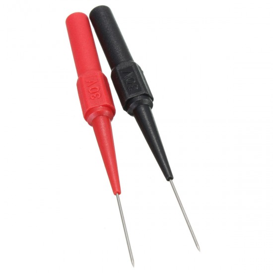 10pcs Insulation Piercing Needle Non-destructive Multimeter Test Probe Red/Black