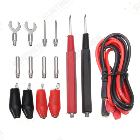 15Pcs Multifunction Digital Multimeter Test Probe Test Lead Cable Alligator Clip