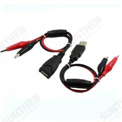 2 Pairs USB Clips Crocodile Wire Male/Female to USB Tester Detector DC Voltage Meter Ammeter Capacity Power Meter Monitor 2 Pairs USB Clips Crocodile Wire Male/Female to USB Tester Detector DC Voltage Meter Ammeter Capacity Power Meter Monitor