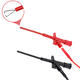 2Pcs Black P5004 Professional Insulated Quick Test Hook Clip High Voltage Flexible Testing Probe - Black