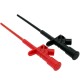 2Pcs Black P5004 Professional Insulated Quick Test Hook Clip High Voltage Flexible Testing Probe - Black