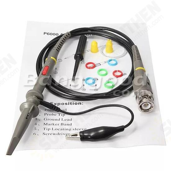 2Pcs P6100 Oscilloscope 100MHz PKCATI BNC Clip Probe Clip Cable 2Pcs P6100 Oscilloscope 100MHz PKCATI BNC Clip Probe Clip Cable
