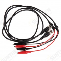 2pcs 110cm BNC Q9 to Dual Alligator Clip Oscilloscope Test Probe Leads 2pcs 110cm BNC Q9 to Dual Alligator Clip Oscilloscope Test Probe Leads