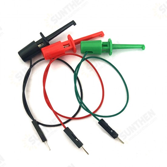 3 Pcs 20cm Transistor Tester Test Hook Test Clip