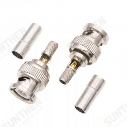 3Pcs Y-1073 BNC Male Plug Fully Shielded High Precision High Frequency Test BNC Connector 3Pcs Y-1073 BNC Male Plug Fully Shielded High Precision High Frequency Test BNC Connector