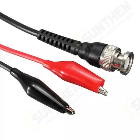 3Pcs Y101 1.1M 50Ω Pure Copper BNC To Crocodile Clip Test Cable Oscilloscope Q9 Test Line