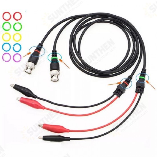 3Pcs Y101X 1.1M BNC To Crocodile Clamping Line Crocodile Clip Oscilloscope Probe