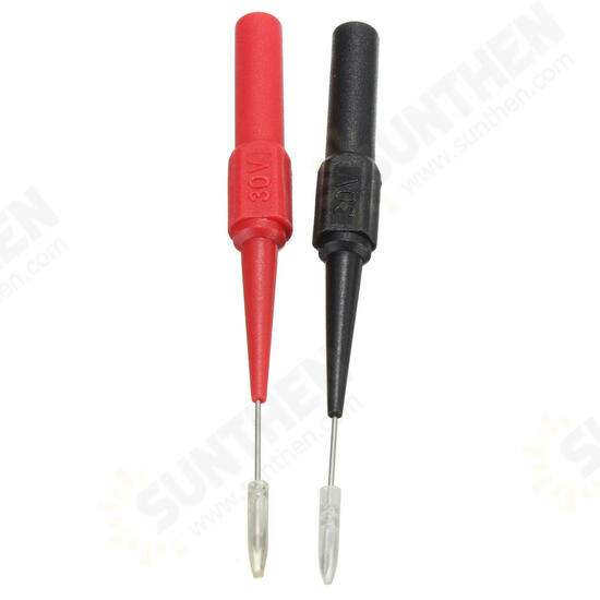 3pcs Insulation Piercing Needle Non-destructive Multimeter Test Probe Red/Black