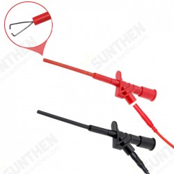 5Pcs Black P5004 Professional Insulated Quick Test Hook Clip High Voltage Flexible Testing Probe - Black 5Pcs Black P5004 Professional Insulated Quick Test Hook Clip High Voltage Flexible Testing Probe - Black