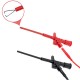 5Pcs Black P5004 Professional Insulated Quick Test Hook Clip High Voltage Flexible Testing Probe - Black