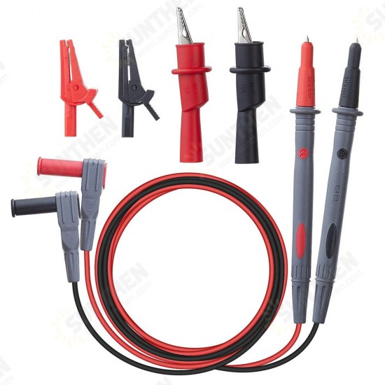 6pcs Test Lead Threaded Alligator Clips Safety Alligator Clip for Universal Meter Multimeter