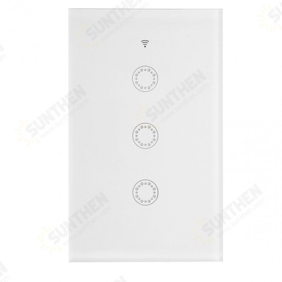90-250V 1000W Wifi Touch Schalter 1/2/3 Gang Schalter App-Steuerung Wandschalter 90-250V 1000W Wifi Touch Schalter 1/2/3 Gang Schalter App-Steuerung Wandschalter