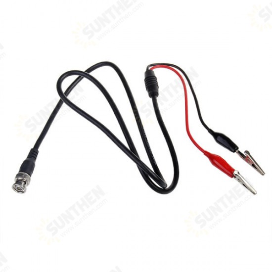 BNC Male Jack To Dual Alligator Clip Oscilloscope Test Probe Cable