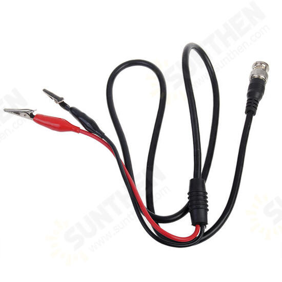 BNC Male Jack To Dual Alligator Clip Oscilloscope Test Probe Cable