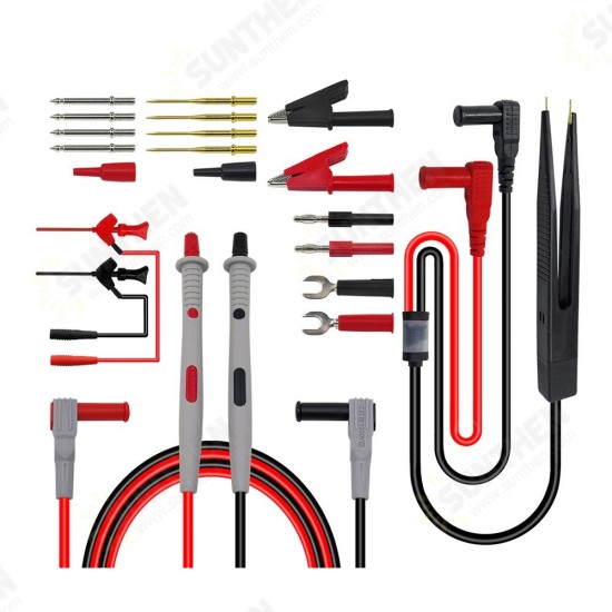 P1503E Multimeter Test Probe Test Leads Kit with Tweezers To Banana Plug Cable Replaceable Needles Digital Multimeter Feeler