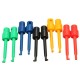 10 Pcs Round Large Size Single Hook Clip Test Probe Wire Hook for Electronic Testing