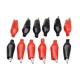 12Pcs Red Black Insulation Boot Metal Alligator Clips