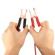 2Pcs 15A Banana Plug to 80mm Car Battery Clip Clamp Power Alligator Clips Cable