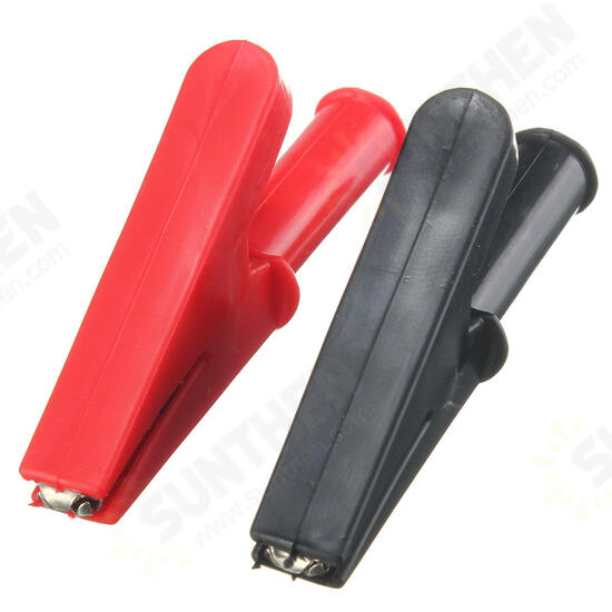 2Pcs 2000V 30A Crocodile Alligator Folders Safety Test Clips For 4mm Shrouded Banana Plug