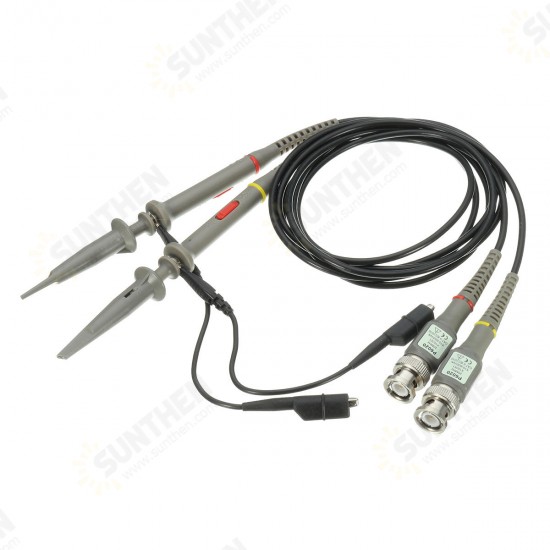 2Pcs Oscilloscope Probe BNC Alligator Clip Ground Lead Test Tool 20MHz 1X 10X