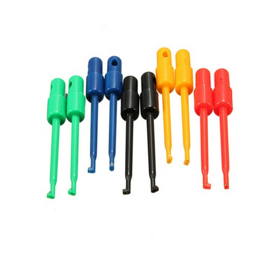 30 Pcs Round Large Size Single Hook Clip Test Probe Wire Hook for Electronic Testing