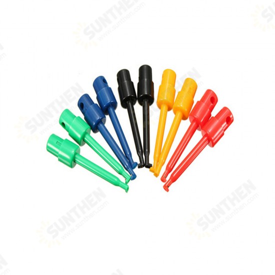 30 Pcs Round Large Size Single Hook Clip Test Probe Wire Hook for Electronic Testing