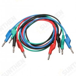 4pcs 1M 4mm Banana to Banana Plug Soft Silicone Test Cable Lead for Multimeter 4 Colors 4pcs 1M 4mm Banana to Banana Plug Soft Silicone Test Cable Lead for Multimeter 4 Colors