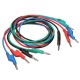 4pcs 1M 4mm Banana to Banana Plug Soft Silicone Test Cable Lead for Multimeter 4 Colors