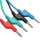 4pcs 1M 4mm Banana to Banana Plug Soft Silicone Test Cable Lead for Multimeter 4 Colors