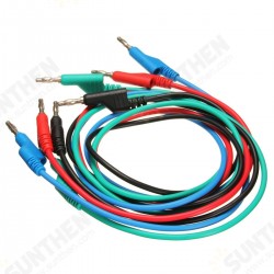 4pcs 1M 4mm Banana to Banana Plug Soft Silicone Test Cable Lead for Multimeter 4 Colors 4pcs 1M 4mm Banana to Banana Plug Soft Silicone Test Cable Lead for Multimeter 4 Colors