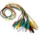 50pcs 50cm Double-ended Clip Cable Alligator Clip Testing Probe Lead Wire