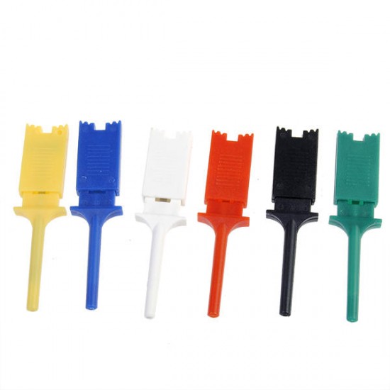 6 Colors Small Test Hook Clip Grabber Single Probe