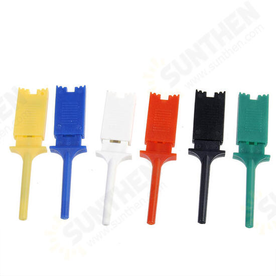 6 Colors Small Test Hook Clip Grabber Single Probe