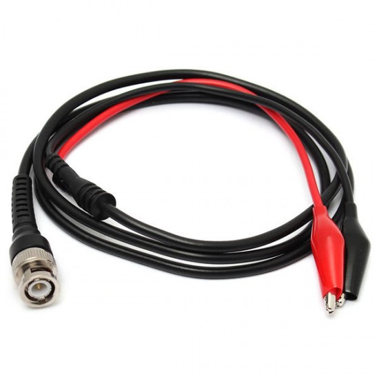 BNC Male Plug Q9 To Dual Alligator Clip Y Splice Oscilloscope Test Probe Cable Lead 120CM