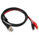 BNC Male Plug Q9 To Dual Alligator Clip Y Splice Oscilloscope Test Probe Cable Lead 120CM