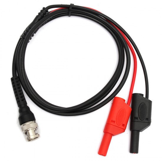BNC Q9 To Dual 4mm Stackable Shrouded Banana Plug with Test Leads Probe Cable 120CM