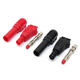 High Pressure 4mm Banana Right Angle Plug Cable Solder Connector Black and Red High Pressure 4mm Banana Right Angle Plug Cable Solder Connector Black and Red