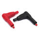 High Pressure 4mm Banana Right Angle Plug Cable Solder Connector Black and Red High Pressure 4mm Banana Right Angle Plug Cable Solder Connector Black and Red