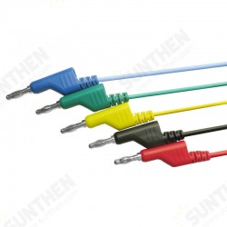P1036 5Pcs 1M 4mm Banana to Banana Plug Test Cable Lead for Multimeter Tester 5 Colors P1036 5Pcs 1M 4mm Banana to Banana Plug Test Cable Lead for Multimeter Tester 5 Colors
