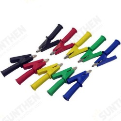 P2002 10Pcs 5 Color 100V 20A 4mm Banana Plug Crocodile Alligator Clips Safety Test Folders P2002 10Pcs 5 Color 100V 20A 4mm Banana Plug Crocodile Alligator Clips Safety Test Folders