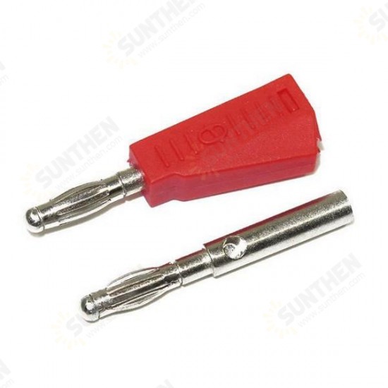 P3002 10Pcs 4mm Stackable Nickel Plated Speaker Multimeter Banana Plug Connector Test Probe Binding