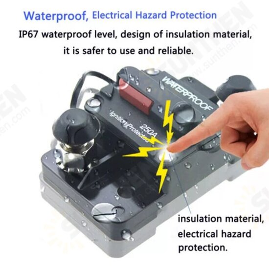 DC 12-48V 200A 250A 300A AMP Protection Circuit Breaker Fuse Reset DC Car Boat Auto Waterproof Insurance Switch DC 12-48V 200A 250A 300A AMP Protection Circuit Breaker Fuse Reset DC Car Boat Auto Waterproof Insurance Switch