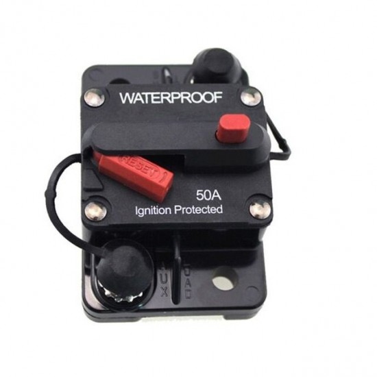 DC 12-48V 30A 40A 50A AMP Protection Circuit Breaker Fuse Reset DC Car Boat Auto Waterproof Insurance Switch